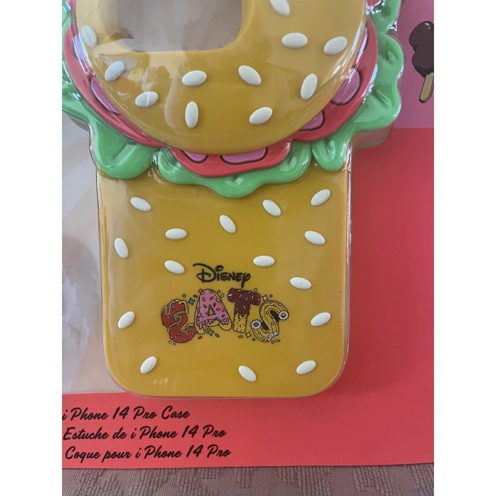 Disney Eats Mickey Mouse Burger iPhone 14 Pro Case with Lanyard Strap New